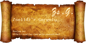 Zsellér Gergely névjegykártya